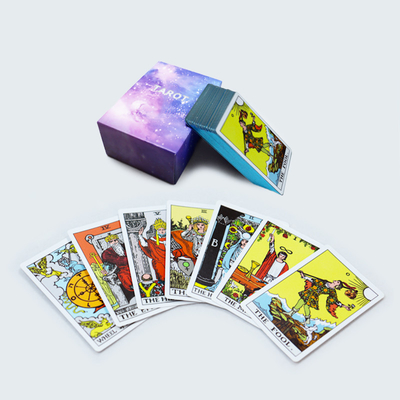オリジナル ブルーエッジ ミニチュア タロットカード プリント ロマンチック 紫 タロットカード