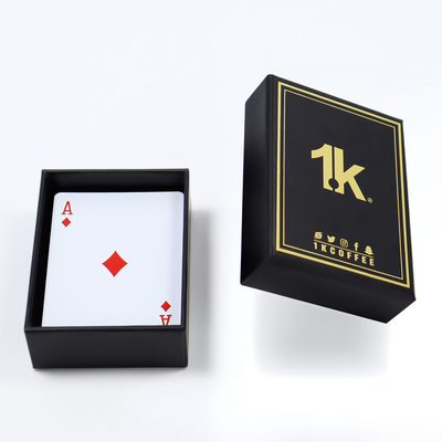オーダーメイド プリント ポッカーカードセット 金製紙箱 100% 防水 オーダーメイド ロゴ