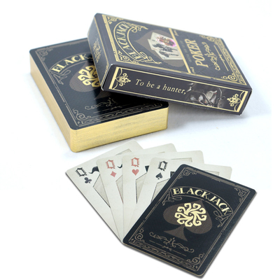 63x88mm カスタム 黄金色のカードゲーム オリジナルデザイン ゲーム マジック ブラックカードゲーム
