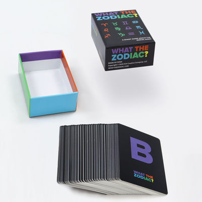 ゾディアックマッチングゲームカードセット 女の子パーティーのためのカスタム印刷 黒の飲みカード