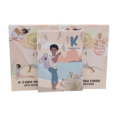 プロのヨガデッキスポーツ カップル向け カスタマイズされたエンボス仕上げ練習ガイド