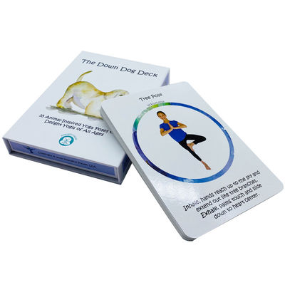 カスタムデザイン 印刷 ヨガ ポーズ カード 紙版 の 練習 指示