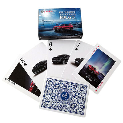 Custom Logo Playing Cards with 310gsm Black Core Paper in 57*87mm Size for Promotional and Gaming Use